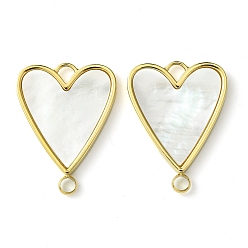 Настоящее золото 14K Ионное покрытие (IP) 304 соединительные звенья корпуса из нержавеющей стали, сердце, реальный 14 k позолоченный, 24x18x2 мм, отверстия : 2.5 mm и 2.5x3 мм