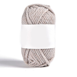 Серебро Шерстяная пряжа, для ткачества, вязание крючком, серебряные, 5 мм, около 54.68 ярдов (50 м) / моток