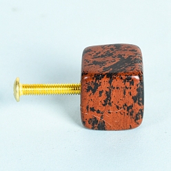 Obsidian Obsidian Drawer Knobs, Drawer Pulls Handle, Iron Screw, for Home, Cabinet, Cupboard and Dresser, 20~30mm
