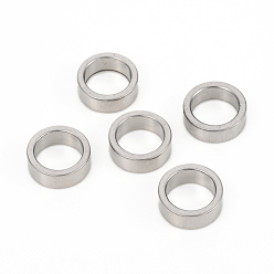 Нержавеющая Сталь Цвет Не тускнеет 304 бусины из нержавеющей стали, бусины с большим отверстием, кольцо, цвет нержавеющей стали, 14.8x6.3 мм, отверстие : 11.2 мм
