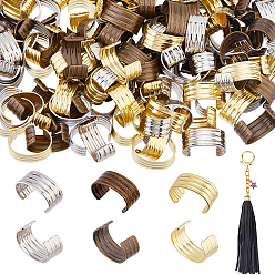 (52) Непрозрачная лаванда 150 шт. 3 цвета латунные застежки, овальные, разноцветные, 13x6x8.5 мм, 50 шт / цвет