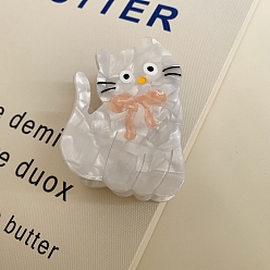 Желтая Старая Ткань  Заколки для волос с когтями из ацетата целлюлозы (смола), форма кошки, аксессуары для волос для девочек или женщин, старое кружево, 82 мм