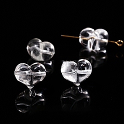 Сердце Природный кристалл кварца бусины, резные бусины из горного хрусталя, сердце, 14x12 мм