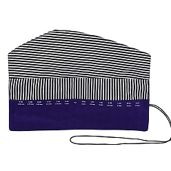 Полуночно-синий Футляры для вязальных спиц, дорожный органайзер, сумка для хранения спиц, тунисские крючки и аксессуары для вязания крючком, темно-синий, 17.5x12 см