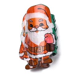 Santa Claus Рождественские заколки-коготки из ПВХ для женщин и девочек, с железной фурнитурой, Дед Мороз, 85x47x45 мм