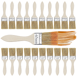 Cornsilk 150 Stück Holzpinsel, Wollhaarbürsten mit Holzgriff, cornsilk, 166x34x9.5 mm