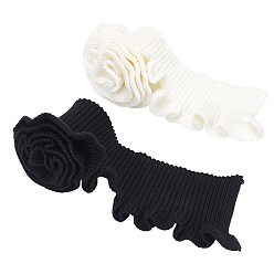 (52) Непрозрачная лаванда 2шт 2 стиль полиэстер эластичная ребристая ткань для манжет, отделка воротника выреза горловины пояса, разноцветные, 620~680x85~95x2 мм, 1 шт / стиль