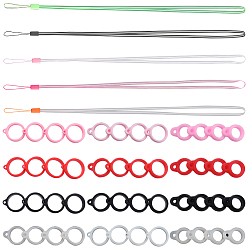 (52) Непрозрачная лаванда 5шт. 5 цвета резиновые ремешки, с пластиковой фурнитурой и силиконовой подвеской в стиле 12, разноцветные