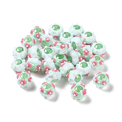 Средний Аквамарин Непрозрачные акриловые бусины, бусины ручной работы, с эмалью, средний аквамарин, 14~15x18~20x18~20 мм, отверстие : 2~3 мм