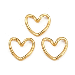 Золотой 304 нержавеющей стали связывающий кольца, сердце, золотые, 15.5x17.5x4 мм, внутренний диаметр: 7x13.5 мм