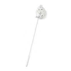 Silver Rack Plating Brass Pendants, Lead Free, Long-Lasting Plated, Silver, 170x23.5mm, Hole: 3mm