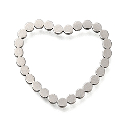 Нержавеющая Сталь Цвет 201 из нержавеющей стали связывание кольцо, сердце, цвет нержавеющей стали, 20x21x1 мм