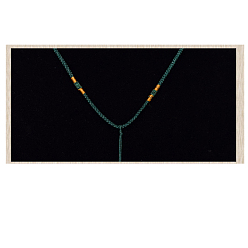 Зеленый Ожерелье шнура нейлона делает, зелёные, 20.47 дюйм ~ 26.77 дюйм (52~68 см), 2 мм