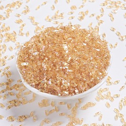 (QTL251) Transparent Light Topaz AB Миюки четверть бусины тила, японский бисер, 2-луночное, (qtl 251) прозрачный легкий топаз ab, 5x1.2x1.9 мм, Отверстие: 0.8 мм, о 480 шт / бутылка, 10 г / бутылка