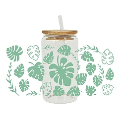 Средний Аквамарин Пленка для переноса листьев, термотрансферные виниловые наклейки с горячим нагревом для чашки, средний аквамарин, 110x230 мм