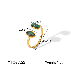 Oval 304 регулируемые манжеты из нержавеющей стали с открытыми кольцами для женщин, овальные, 9x5.1 мм, внутренний диаметр: 20.2 мм