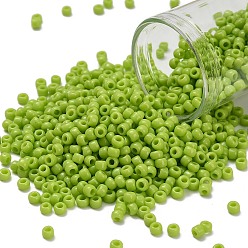 (44) Opaque Sour Apple Тохо 8/0 круглые бусины, японский бисер, (44) непрозрачное кислое яблоко, 8/0, 3 мм, отверстие : 1 мм, Около 222 шт / 10 г