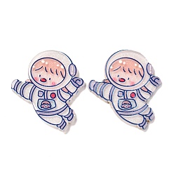 WhiteSmoke Cartoon Acrylic Cabochons, Astronaut, WhiteSmoke, 33.5x28x2mm