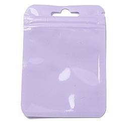 Лиловый Прямоугольные пластиковые пакеты Инь-Янь с застежкой-молнией, многоразовые упаковочные пакеты, мешок с самоуплотнением, сирень, 10x7x0.02 см, односторонняя толщина: 2.5 мил(0.065мм)