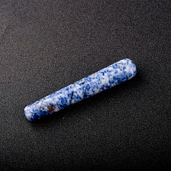 (306FM) Жонкиль матовый с лаймовой подкладкой Натуральные массажные палочки из яшмы с голубыми пятнами, массажные инструменты, гуа-ша соскабливающая палочка, конус, 100~110x20 мм