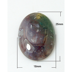 (RRHB277) Кристалл на подкладке из медово-бежевого цвета Природного индийского агата кабошонов, овальные, Индийская красная, 25x18x5 мм