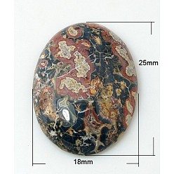 Леопардовая Яшма Натуральной кожи леопарда кабошонов, овальные, красочный, 25x18x5 мм