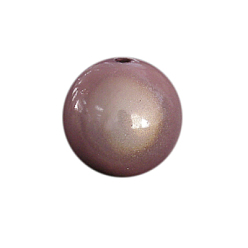 Pink Spray Painted Acrylic Beads, Miracle Beads, Bead in Bead, Round, Pink, 14mm, Hole: 2mm, about 330pcs/500g