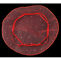 Красный Сумочки из органзы, с блестками, подарочные пакеты, красные, 26.2 см
