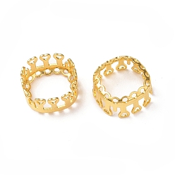 Golden Brass Sew on Prong Settings, Filigree Open Back Claw Settings for Pointed Back Rhinestone, Square, Golden, Tray: 11x11mm, 12x12x6mm, Hole: 0.8mm