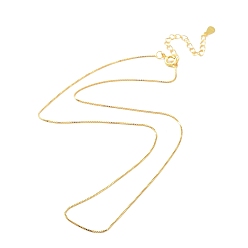 Настоящее золото 18K 925 ожерелье-цепочка из стерлингового серебра, коробка цепи, с печатью s925, долговечный, реальный 18 k позолоченный, 14.37 дюйм (36.5 см)