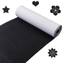 Черный 3м рулон самоклеящейся фетровой ткани, товары для поделок своими руками, чёрные, 400x2 мм