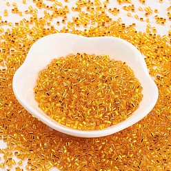 Темно-Оранжевый Стеклянные бусины matsuno mgb, японский бисер, серебристые выложены круглые отверстия стеклянные бусины, два среза, шестиугольник, темно-оранжевый, 11/0, 2x2x2 мм, отверстие: 0.8 мм, о 41000pcs / мешок, 450g / мешок