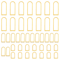Без Покрытия 42 шт 3 стиль латунные подвески, арка очарование, сырой (без покрытия), 20~44x12~16.5x0.8~1 мм, отверстие : 1.2~1.4 мм, 14 шт / стиль