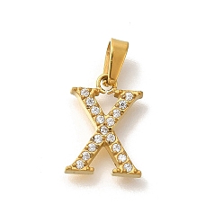 Золотой Ионное покрытие (ip) 304 подвески из нержавеющей стали с микропаве из кубического циркония, числовые прелести, золотые, 12x9x2 мм, отверстие : 4.5x2.5 мм