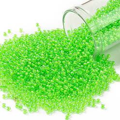 (805) Luminous Neon Green Тохо 11/0 круглые бусины, японский бисер, (805) светящийся неоново-зеленый, 11/0, 2.2 мм, отверстие : 0.8 мм, Около 1110 шт / 10 г