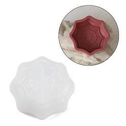 Другие Хэллоуин тема diy коробка для хранения силиконовые формы, формы для литья смолы, для уф-смолы, изготовление изделий из эпоксидной смолы, белые, паутины, 105x32 мм, внутренний диаметр: 102 мм