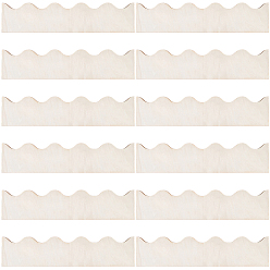 Желтая Старая Ткань  12шт. фанерная черепица для карниза, для украшения кукольных домиков, старое кружево, 90x400x3 мм