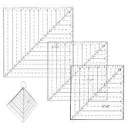 (52) Непрозрачная лаванда 3шт 3 стили прозрачный акриловый швейный шаблон, для квилтинга со свободной подачей на бытовой машине, квадратный, с кольцами на петлях из железа с вкладными листами из ПК, разноцветные, 1 мм