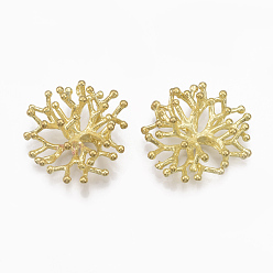 Без Покрытия Латунные подвески, без никеля , форма коралла, сырой (без покрытия), 25x23x8.5 мм, отверстие : 1 мм