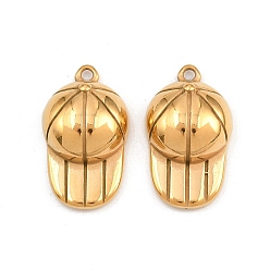 Настоящее золото 18K 304 подвески из нержавеющей стали, без свинца и без кадмия, ионное покрытие (ip), реальный 18 k позолоченный, 24x14x6.5 мм, отверстие : 1.6 мм