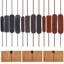 (52) Непрозрачная лаванда 12комплекты 4 размеры кожаный защитный чехол для блокнота, прямоугольные, разноцветные, 60~75x13~21x2 мм, отверстие : 2.5~3 мм, 1 набор / размер