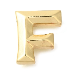 Letter F Стойки обшивки латунные подвески, долговечный, без кадмия и без свинца, подвески с буквой az~z, Буква F, 18x15.5x6 мм, отверстие : 3.5x2 мм