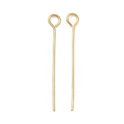 Настоящее золото 18K 304 штыри из нержавеющей стали, ионное покрытие (ip), реальный 18 k позолоченный, 26x0.8 мм