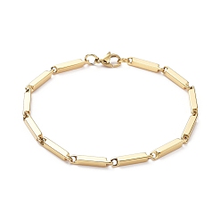 Золотой Ионное покрытие (ip) унисекс 201 браслеты-цепочки из нержавеющей стали, с карабин-лобстерами , золотые, 8-1/2 дюйм (21.5 см), 3 мм