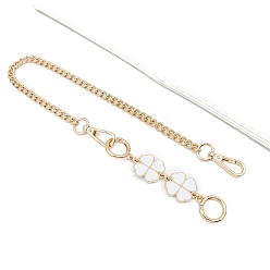 Белый Металлические ремни-цепочки для сумок с клевером, с застежками, для замены сумочки или сумки через плечо, золотой свет, белые, 600 мм