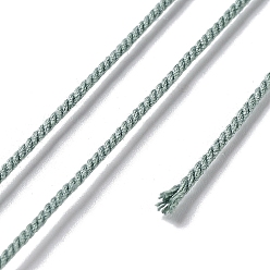 Кадет Синий Полиэфирный крученый шнур, круглые, для изготовления ювелирных изделий DIY, кадетский синий, 1 мм, около 49.21 ярдов (45 м) / рулон