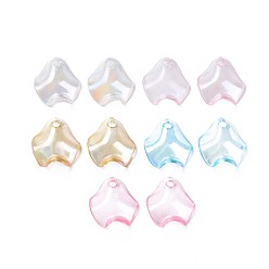 (52) Непрозрачная лаванда Прозрачные акриловые подвески, с покрытием AB цвета, лепесток, разноцветные, 15.5x15x5 мм, отверстие : 2 мм, Около 2200 шт / 500 г