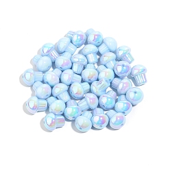 Светло-Синий 10 акриловые бусины с покрытием, гриб, голубой, 15x13 мм