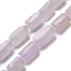 Аметист Нити бусин из натурального лавандового аметиста, с бисером, граненые, колонка, 8.5~13x6~8x6~8 мм, отверстие : 1 мм, около 28~32 шт / нитка, 15.98~18.90'' (40.6~48 см)