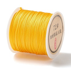 Gold 50 Yards Nylon Chinese Knot Cord, Nylon Jewelry Cord for Jewelry Making, Gold, 0.8mm